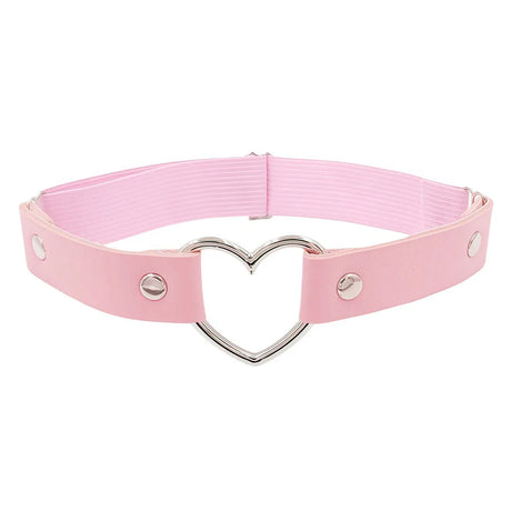 Faux Leather Heart Thigh Chain Single Layer Heart Thigh Ring Garter Leg Band Y2K Harajuku Punk Alt Girl Statement Leg Jewelry