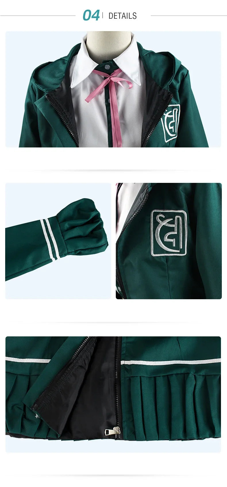 2025 Chiaki Nanami Cosplay Uniforme, Veste, Chemise, Sac, Ensemble Complet pour Femmes, Costume