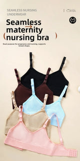 Comfortable Nursing Bras Without Steel Rings Soft Breastfeeding Underwear Anti Sagging 3D Support Seamless Maternity Bra Women
