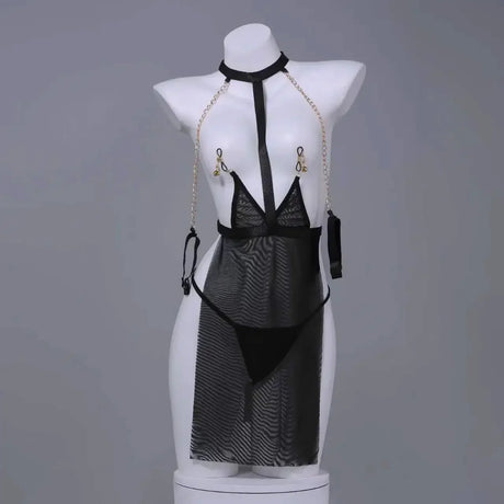 Hot Sexy Lingerie For Women Low Cut Crotchless Bodysuit Erotic Underwear Set Sex Bodysuit Transparent Sexy Porno Nightie