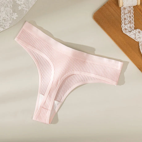 BZEL 8PCS/Set Women's Panties Cotton Thongs Female Simple Breathable Underwear Sexy Lingerie Comfortable Striped Woman G-Strings
