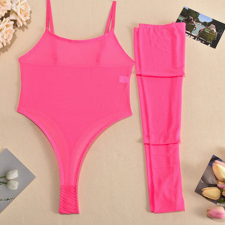 Toucheart Erotic Dress with Leg Socks Mesh See-through Patchwork Seductive Body Shaping Backless Women Intimate Hollow Dress Set