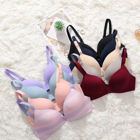 Seamless Wireless Bra Women Comfort Ice Silk Push Up Underwear 3/4 Cup Daily Lingerie Bralette Plus Size