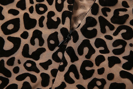 kliou Midnight Y2K Women Jumpsuits Hipster Leopard Print Full Sleeve Round Neck Slim Overalls Female Trend Party Club One Piece