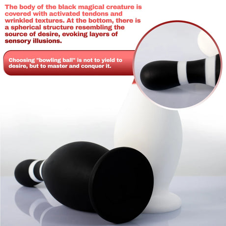 Liquid Silicone Bowling Pin Butt Plug Comfortable Anal Plug Anus Dilator Prostate Massager Adult Toys for Men Women Gay Couple
