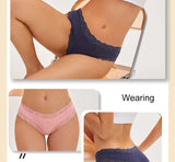 3PCS/Set Sexy Lace Seamless Cotton Brazilian Panties Women Ribbed Intimates Breathable Panties Low Waist Female Cotton Underwear