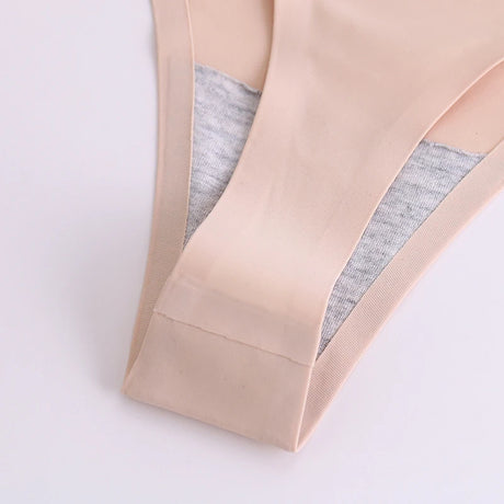 WarmSteps 4PCS/Set Sexy Women Panties Silk Satin Female Thongs Lingerie Soft Cozy Underwear Hot G-Strings Seamless Sports T-Back