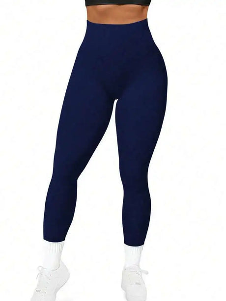 Women's Tight Yoga Seamless Pants, Solid Color Multi-Color Optional, High Waist Belly-Closing Exercise Running Capri Yoga Pants