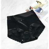 6pcs Women's Seamless Luxury Satin Briefs Mid-Waist Ruffle Mulberry Silk Butt-Lifting Panties Skin-Friendly Crotch, Sexy, Stretchy UnderWear for Women Plus Size