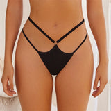 1PCS Women Sexy Cotton Panties Two Belts Hollow Out G-String Thongs Breathable Underwear for Female Solid Color Lingerie S-XL