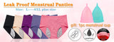 3Pcs Heavy Flow Menstrual Panties 4-Layer Women Period Physiological Underwear EU Size Absorbency Leak Proof Incontinence Brie