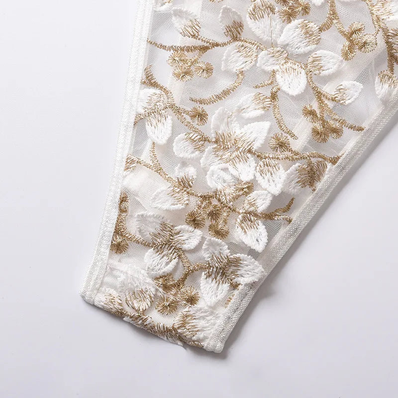 One-piece Backless Floral Embroidery Lace Bodysuit Women 13 Colors String Jumpsuit Lace Up Fancy Sexy Bodysuit Body Femme