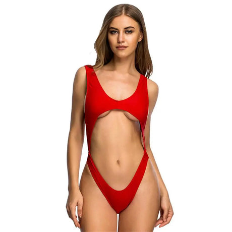 New Splicing Tummy Tut Out Sexy Monokini One Piece Swimsuit Bather Bathing Suit Swim Suit For Women Swimwear Female V110C