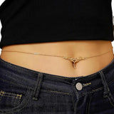Gothic Heart Flame Waist Chain Sexy Punk Metal  Waist Belly Belt Chain Y2K Body Chain for  Beach Bikini Party Outfit Jewelry