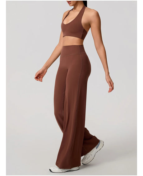New Summer High Waist Wide-Leg Yoga Joggers Women's Autumn Casual Outdoor Sweatpants Female Straight Tracksuit Bottoms
