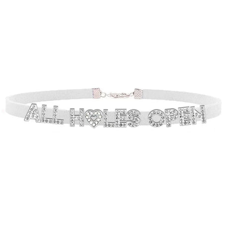 Sexy Bad Words All Holes Open Letters Choker Necklace Women Men Suggestive Adult Chocker Collar Cosplay Custom Jewelry Gift