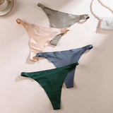 Ice Silk Thong Sexy Women Panties G String Briefs T Back for Girls Underwear Temptation Seamless Ladies Underpants  Size S-XL