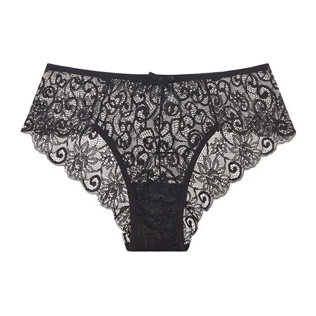 Women Full Lace Mesh Panty Transparent Floral Embroidery Sexy Briefs Ladies Summer Low Rise Breathable Seamless Underwear New