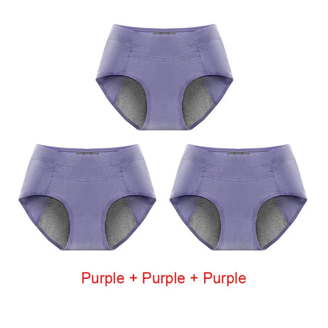 3PCS Cotton Menstrual Panties Leak Proof Breathable Sexys Panties Woman Women Girls Physiological Pants Women's Intimates M-XL