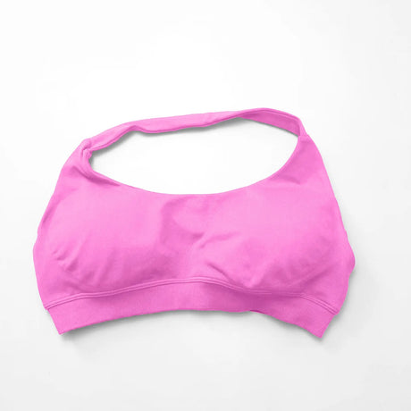 NCLAGEN Sports Bra Women Sportswear Seamless Halter Top High Support Push-up Open Back Gym Wear Fitness Yoga Workout Underwear