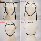 Women Fashion Chain Leather Waist Belt Chest Harness Belt Corset Bondage Lingerie Punk Gothic Lingerie Clothing Accessorie