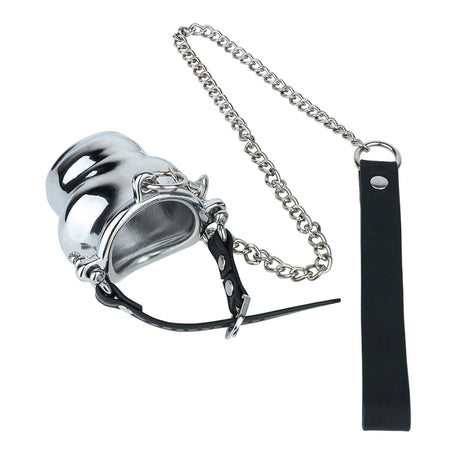 ORALSX Stainless Steel Testicle Pendant Scrotum Locking Ring Male Penis Bondage Rings BDSM Penis Exercise Gay Adult Sex Toys