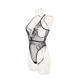 Lace Embroidery See Through Sexy Seductive Shapewear Bodysuit，Women's sexy dressing gowns, exotic costumes, erotic lingerie
