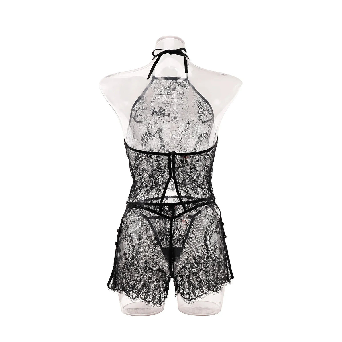 Sexy Lingerie Hollowed Out Suit Transparent and Seductive Mesh See Through Sets for Women Porn Lace Bra Lingerie Sets Intimates