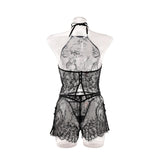 Sexy Lingerie Hollowed Out Suit Transparent and Seductive Mesh See Through Sets for Women Porn Lace Bra Lingerie Sets Intimates