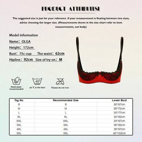 Women Sexy Open Cups Bra Exposed Nipples Lingerie Tops Adjustable Straps Underwire Lace Push Up Brassiere Underwear Nightwear