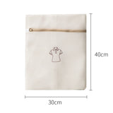 Laundry Bag Sets For Washing Machines Embroidery Fine Mesh Underwear Organizer Basket Clothes Cleaning Protect Anti-deformation