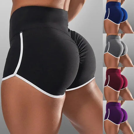 1pcs Women High Waist Stretch Tight Shorts Lady Sexy Solid Pantie Female Hip Lift Brief Women's Plus Size Sport Run Short Pant