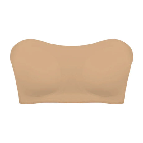 Women's Sexy Strapless Push Up Bra Removable Padded Seamless Ice Silk Top Women Invisible Beauty Back Anti-slip Off-shoulder Bra