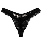 Personalized Rhinestone Letter Lace Thong for Women Custom Name Crystal G-String Panties Sexy Lingerie Gift