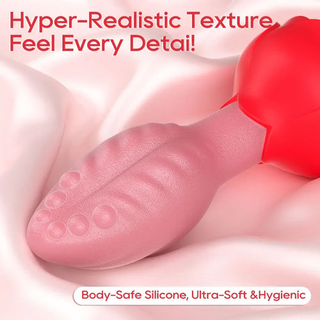 Luxurious Field Remote Control 360° Rotation Tongue Vibrator Rose Butt Plug Prostate Massager Adults Sex Toys for Women Men Gay