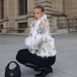 MUJER Faux Fur Women's Teddy Coat Cropped Plush Jacket Woman Winter Fluffy Coats for Women Outerwears New in Coats and Jackets