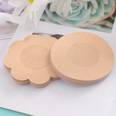 50Pcs Cloth Nipple Cover Teat Hide Women Nipple Pasties Piece Breast Petals Invisible Bra Padding Chest Sticker Patch Covers