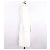 Mauroicardi Winter Long White Black Warm Thick Soft Flowy Fluffy Faux Fur Coat Women Sashes Loose Casual Furry Overcoat 2024