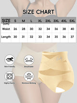 Hot Sale High Waisted Women's Panties Breathable Mesh Cross Tummy Cinching No Trace Triangle Panties Tummy Tuck Shaper