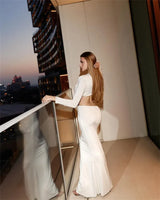 Deep V Neck Long Sleeve Sexy Maxi Dress Women Gown Autumn Fashion Hollow Out Backless High Waist Club Party Long Dress