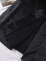 Pajama Sets Patchwork Lace Robe Sets With Bra Satin Sexy Underwear Set Woman 3 Pieces Sleepwear Sets Bathrobes 2023 Nightwear