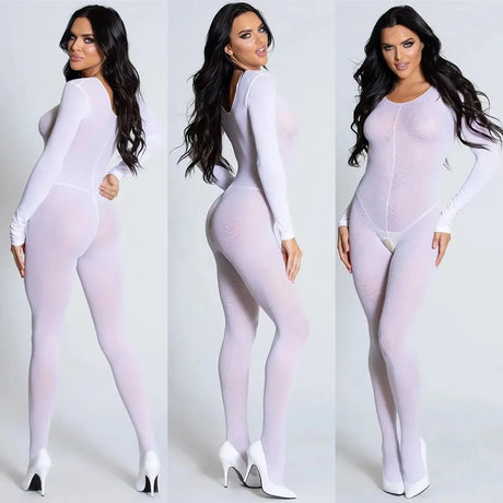 New Erotic Bodystocking Sexy Adult Female Lingerie Women Body Underwear Costumes Bodysuits Porn Babydoll Crotchless Sleepwear