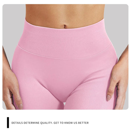 Women Seamless Yoga Leggings Summer Fitness High Waist Gym Shorts Scrunch Shorts Booty High Stretch Running Bike Pants