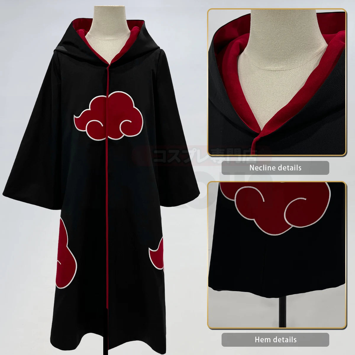 HOLOUN Uchiha Itachi Sasuke Anime Cosplay Costume Embroidery Hawk Team Cloak Pain Konan Sasori Halloween Christmas S-2XL