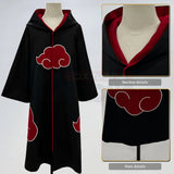 HOLOUN Uchiha Itachi Sasuke Anime Cosplay Costume Embroidery Hawk Team Cloak Pain Konan Sasori Halloween Christmas S-2XL