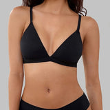 Triangle Non-paded Bralettes Women Wireless Deep V Bras Plunge Unlined No Underwire Brassiere Seamless Comfortable Everyday Bras