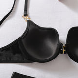 Sexy Strappy Lingerie Set Very Naughty Lingerie Garter Belt Push Up Bra Thong Harness Underwear Women Complete Intimate Outfits
