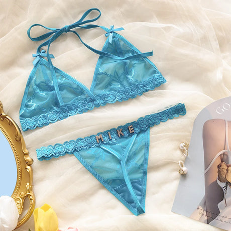 Custom Thongs Lingerie Sexy Bikini with Letters Name G-String Waist Chain Women Body Chain Lace Thong Personalized Unique Gift