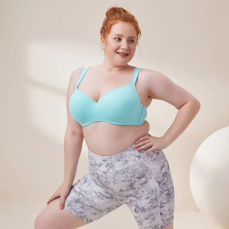Seamless Plus-size Womens Anti-sagging Balconette Lightly Padded Push Up Bras Daily Full Cup Push-up Support Underwire Lingerie