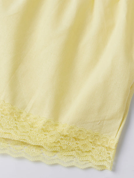 Women Summer Casual Outfit Lace Trim Halter Babydoll Tops and Shorts Solid Color 2 Pieces Sets